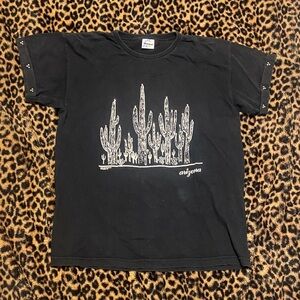 Arizona Black Cactus Graphic Tee